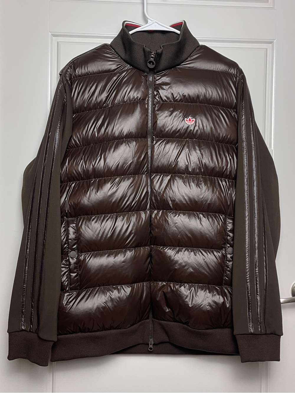 adidas Originals Men’s Down Puffer Jacket Dark Brown JN9727 Size L NWT $280